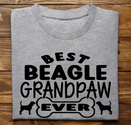 Best Beagle Grandpaw Ever Unisex tshirt or crewneck sweatshirt (Front ONLY)