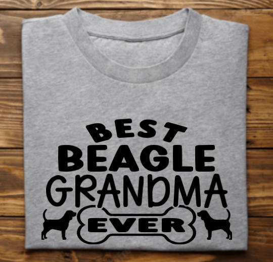 Best Beagle Grandma Ever Unisex tshirt or crewneck sweatshirt (Front ONLY)