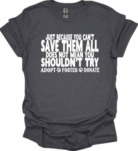 Save them all Unisex tshirt or crewneck sweatshirt with option for ARAR Logo on back