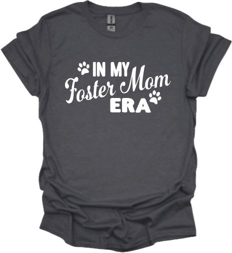 In my Foster Mom Era Unisex tshirt or crewneck sweatshirt with option for ARAR Logo on back