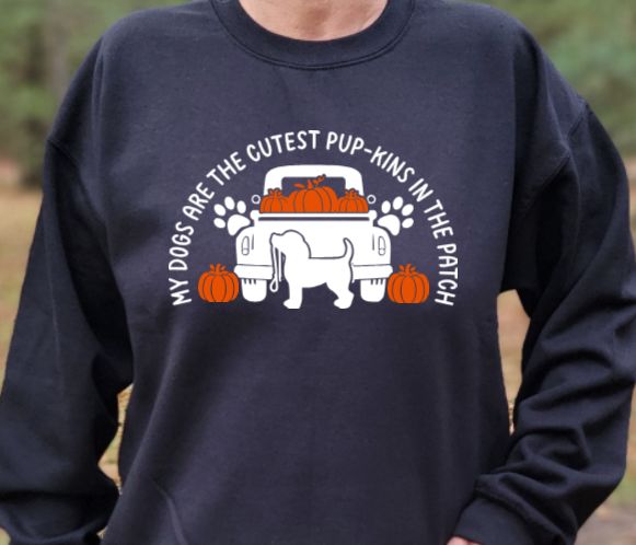 My Dogs Are the Cutest Pupkins in the Patch Unisex Tshirt or sweatshirt with option for New Hope Pet Rescue Logo on back