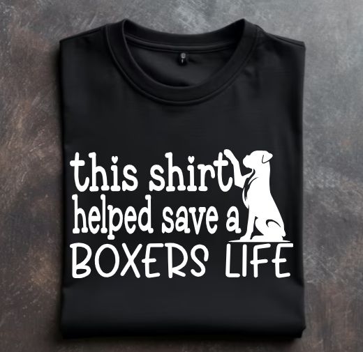 This shirt helped save a boxers life Unisex Tshirt or Crewneck Sweatshirt with GLBR logo on back