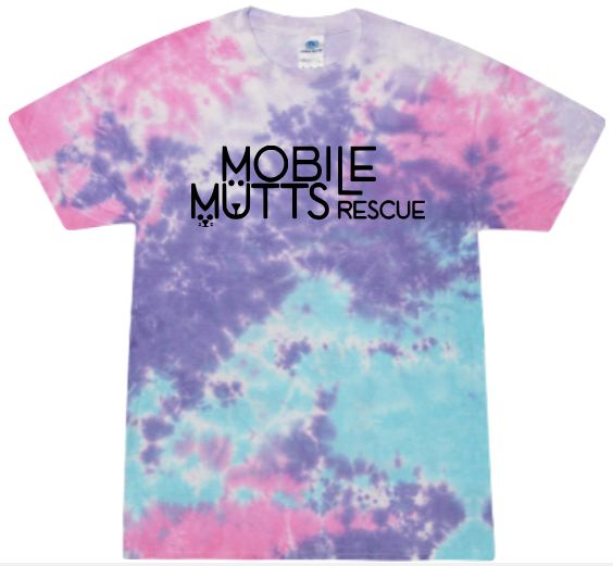 Mobile Mutts Rescue Logo tie dye unisex tshirt