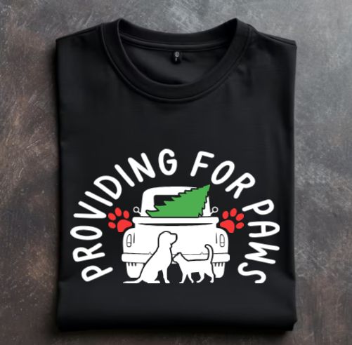 Providing for Paws Holiday Logo Tshirt, sweatshirt or hoodie