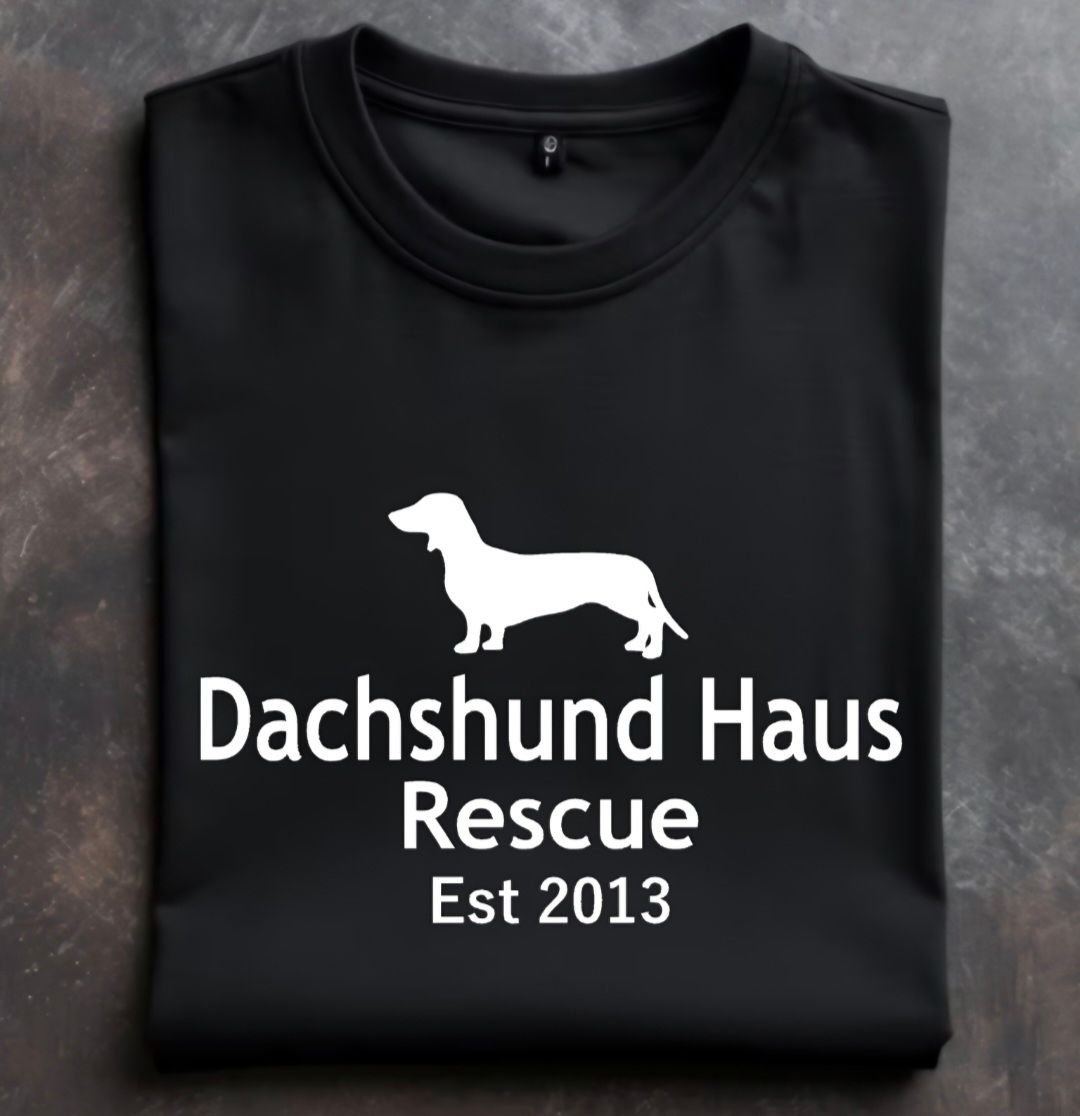 Dachshund Haus Rescue Logo Tshirt, Crewneck sweatshirt or Hoodie