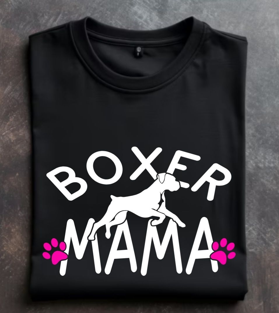 Boxer Mom with option for Great Lakes Boxer Rescue logo on Back