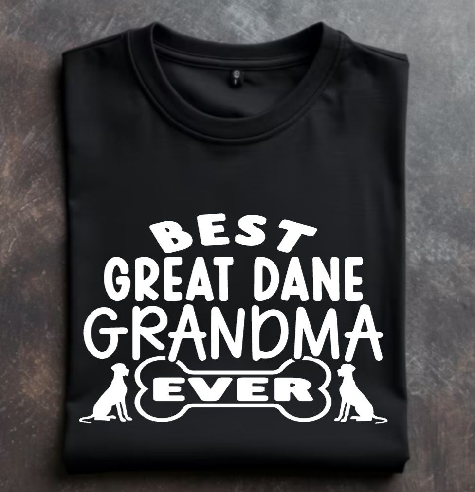 Best Great Dane Grandma Ever Unisex Tshirt or Crewneck Sweatshirt with option for Great Dane Rescue Inc logo on back
