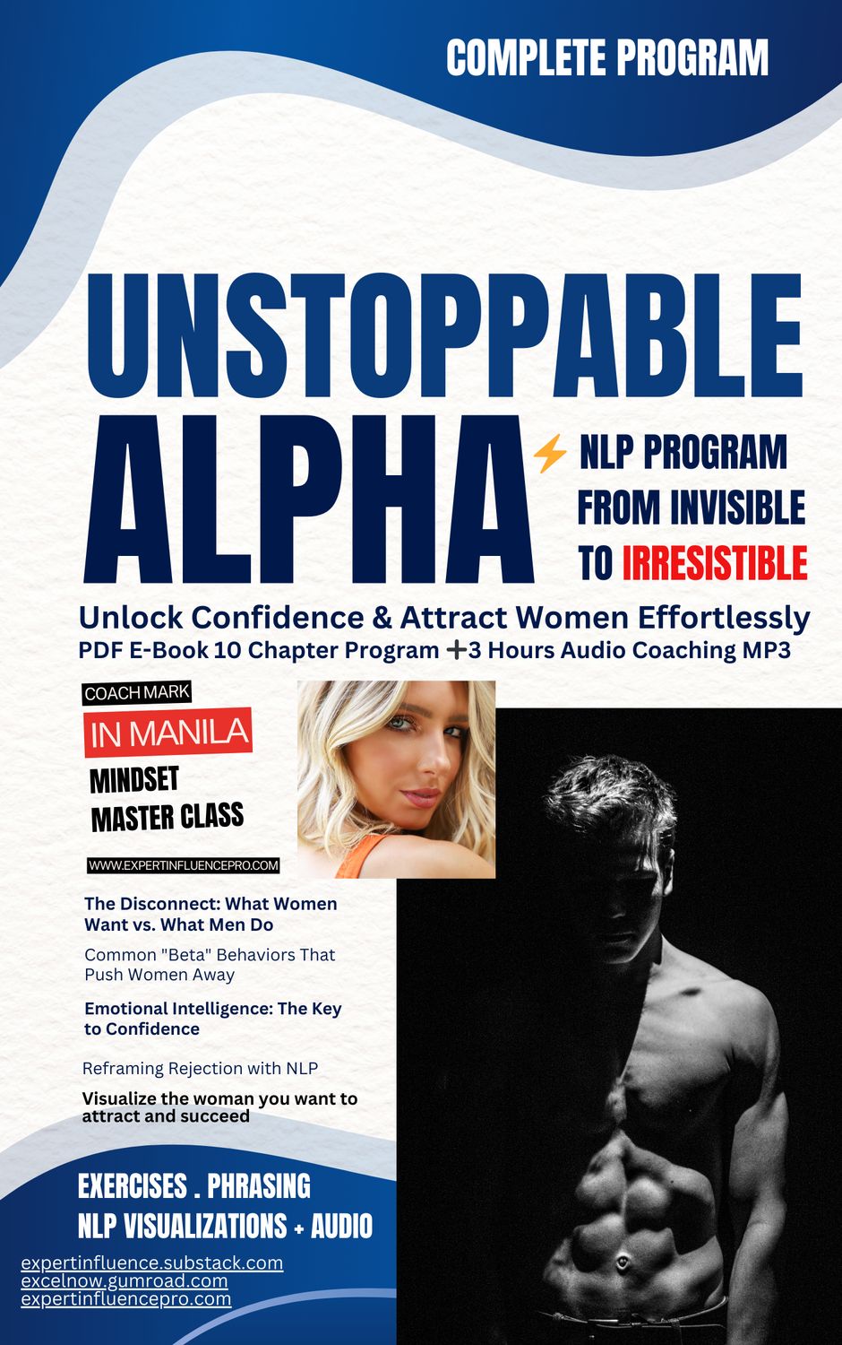 Unstoppable Alpha⚡️3.5 Hours NLP Coaching Audio + 122 Page E-Book Program: From Invisible to Irresistible - Unlock Confidence &amp; Attract Women Effortlessly