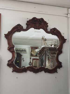 Antiguo espejo Grande de madera tallada
