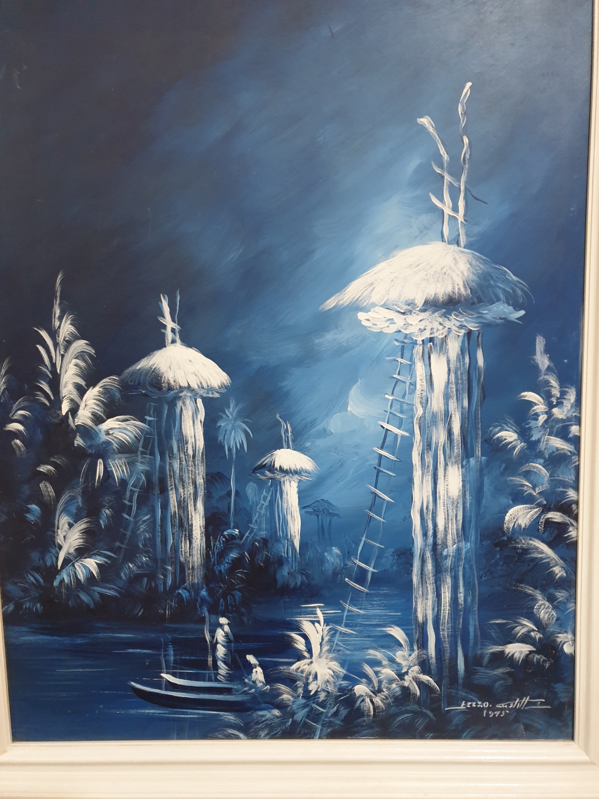 Cuadro de fantasía con firma del pintor
