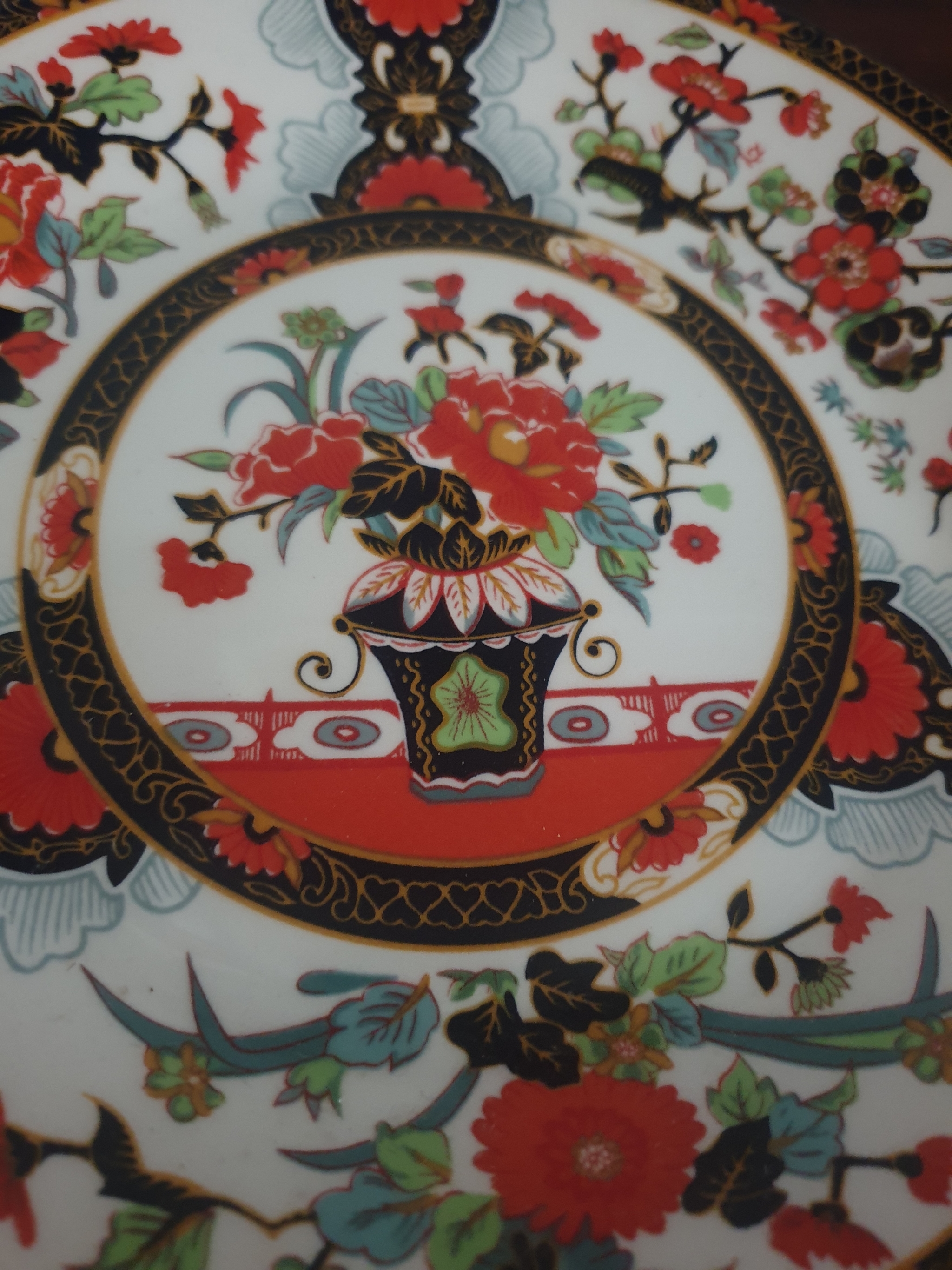Plato decorativo oriental, diametro 20cm