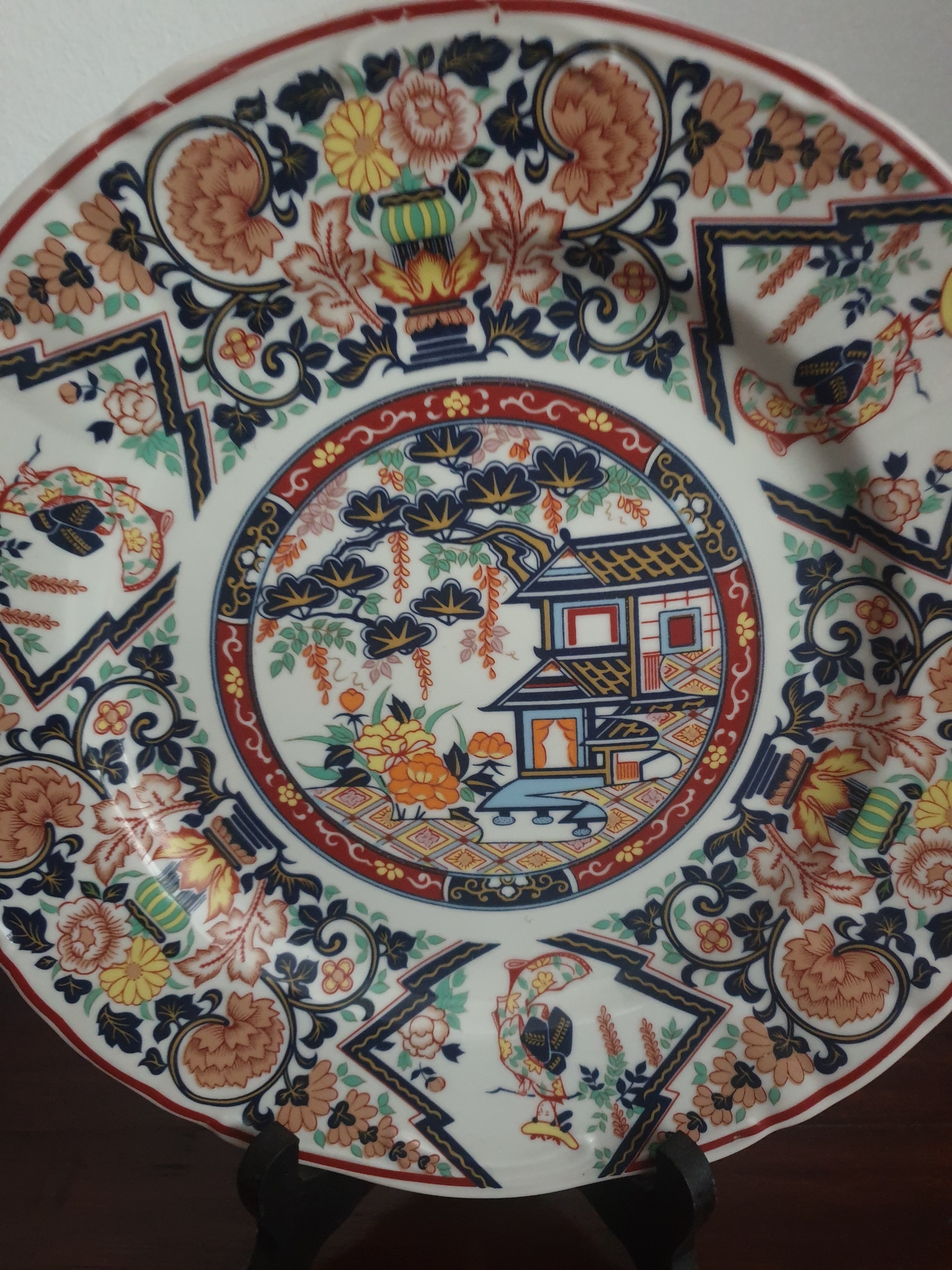 Plato decorativo oriental, 26cm