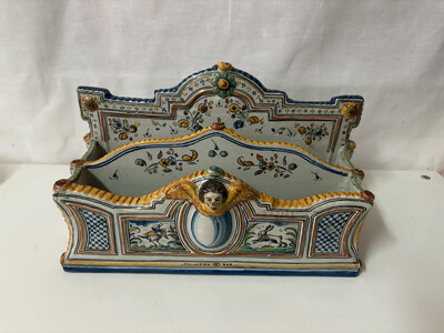 Antiguo sujeta papeles de cerámica Talavera, Ruiz de Luna