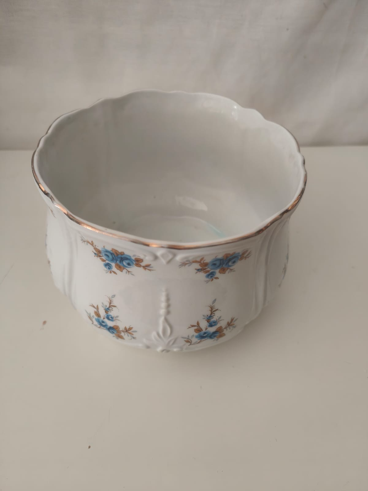Macetero de porcelana esmaltada