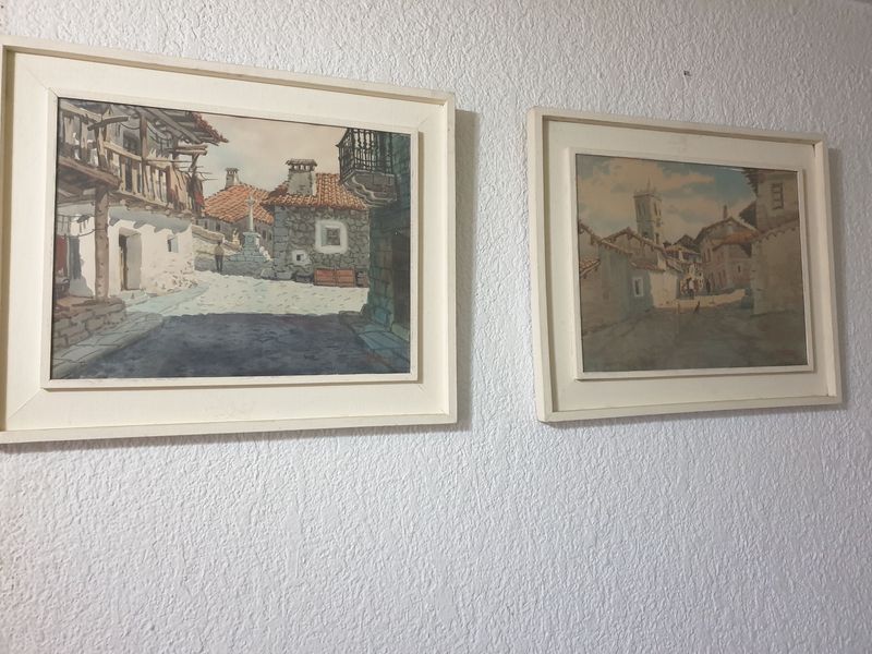 DOS CUADROS DE PEDRO VILARROIG, ACUARELA