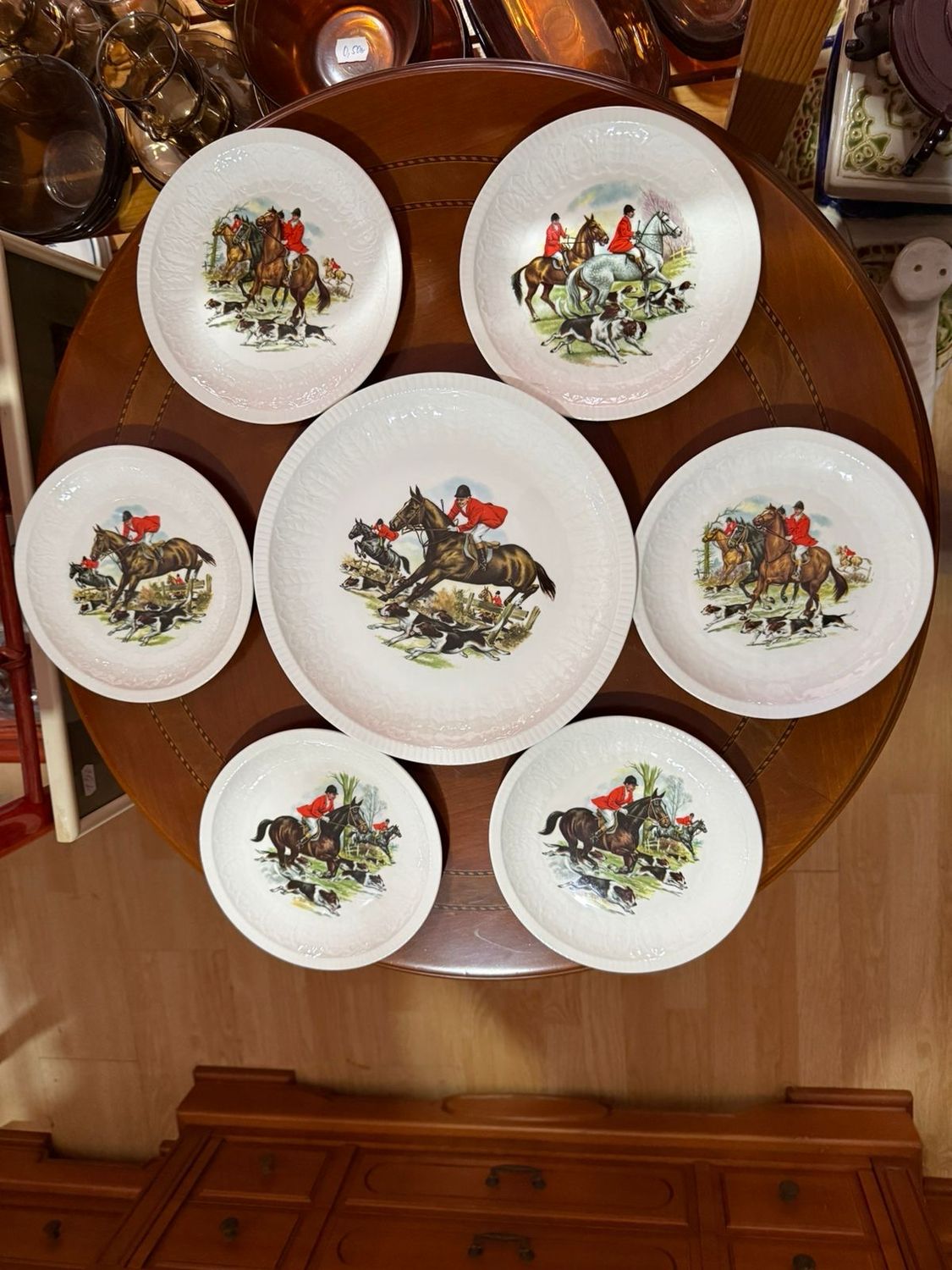 Conjunto Pontesa, 7 Platos llanos Merienda, diseño  de  Caza