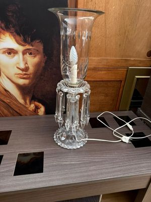 Lámpara candelabro  vintage de cristal