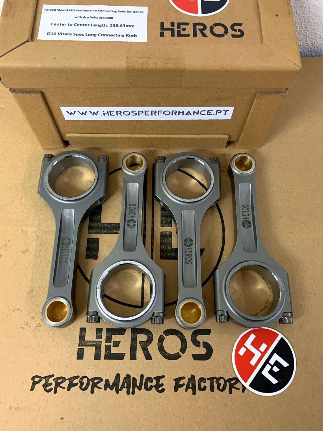 Bielas Forjadas HEROS I-Beam D16 Pernos ARP Bielas longas Pistons Vitara
