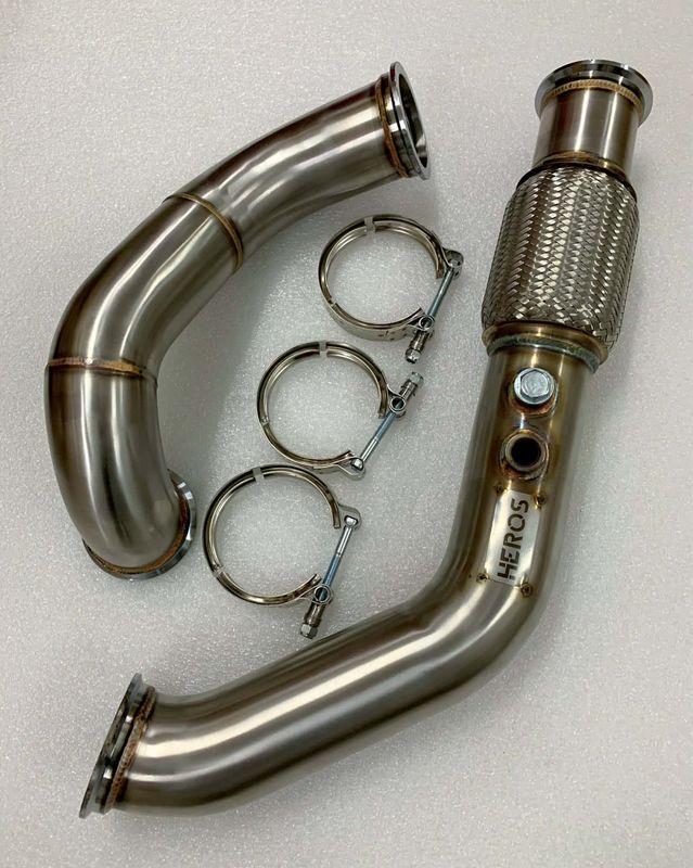 Downpipe K20/ K24 EP3 DC5 76mm V-BAND Coletor SIDEWINDER
