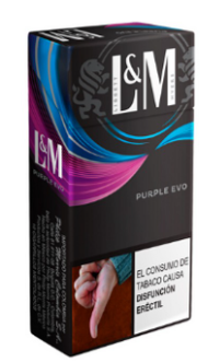 L&amp;m Purple Cartón 20 medios