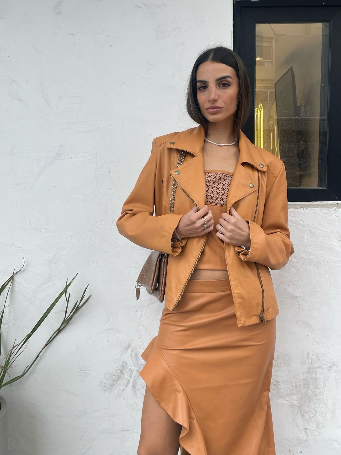 Campera Motoquera- Camel