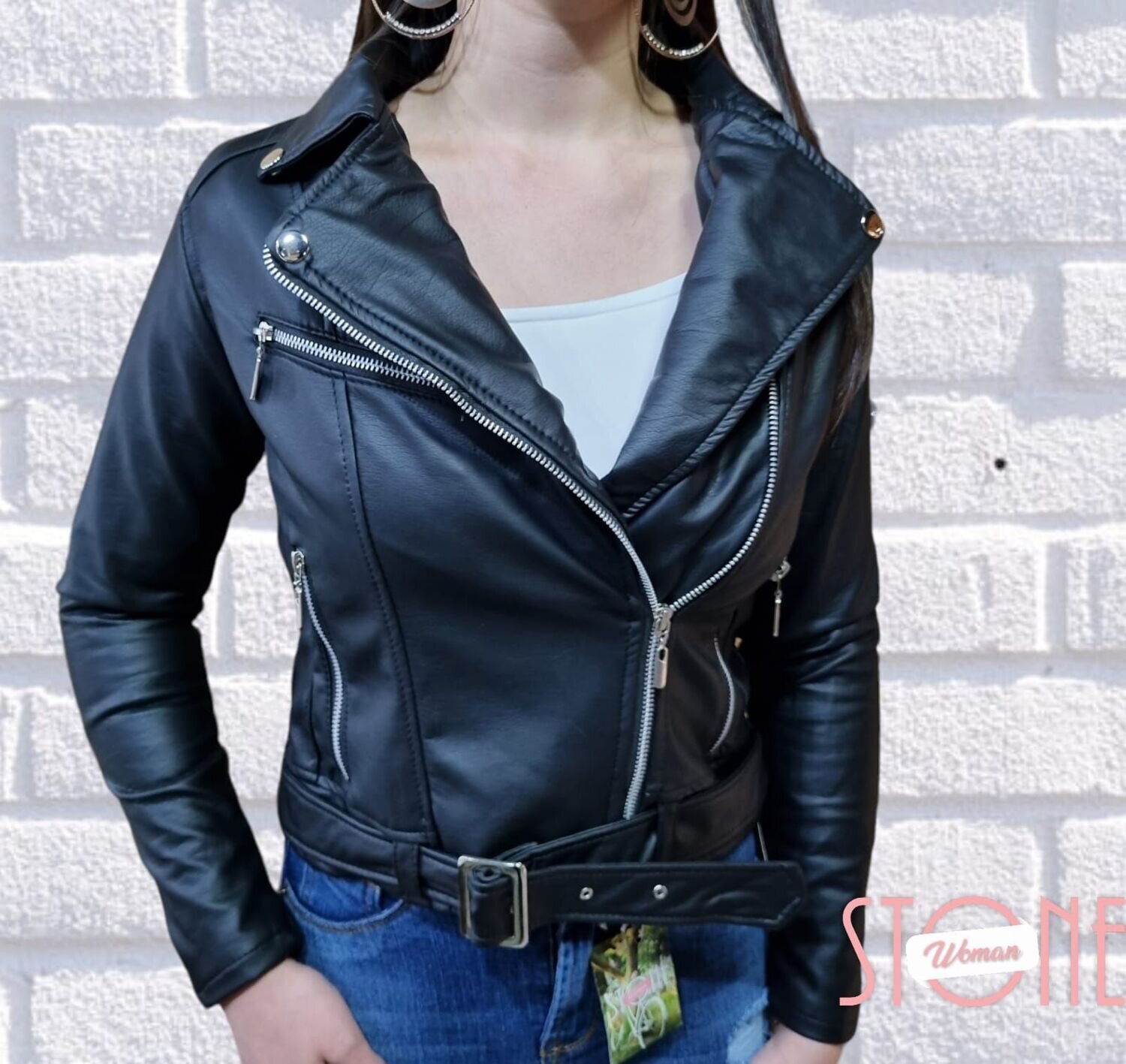 Chaqueta Chamarra Forro Abrigado Efecto Cuero