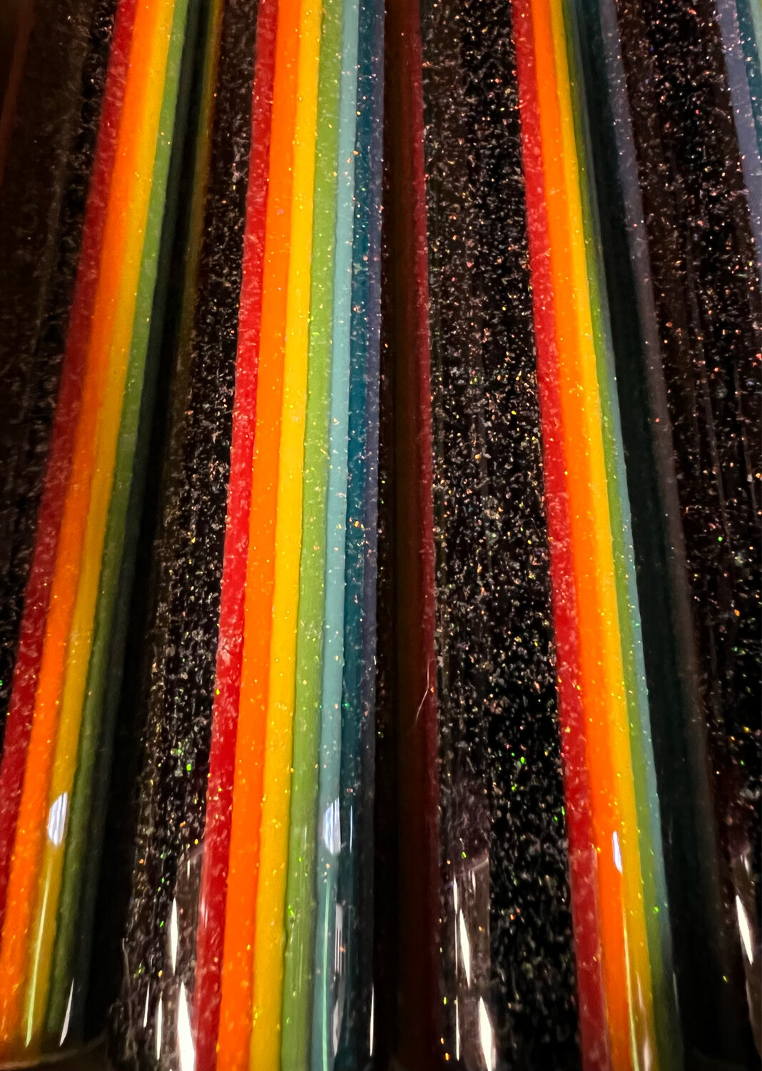 Crushed opal w/ Rainbow linework tubing      1ST