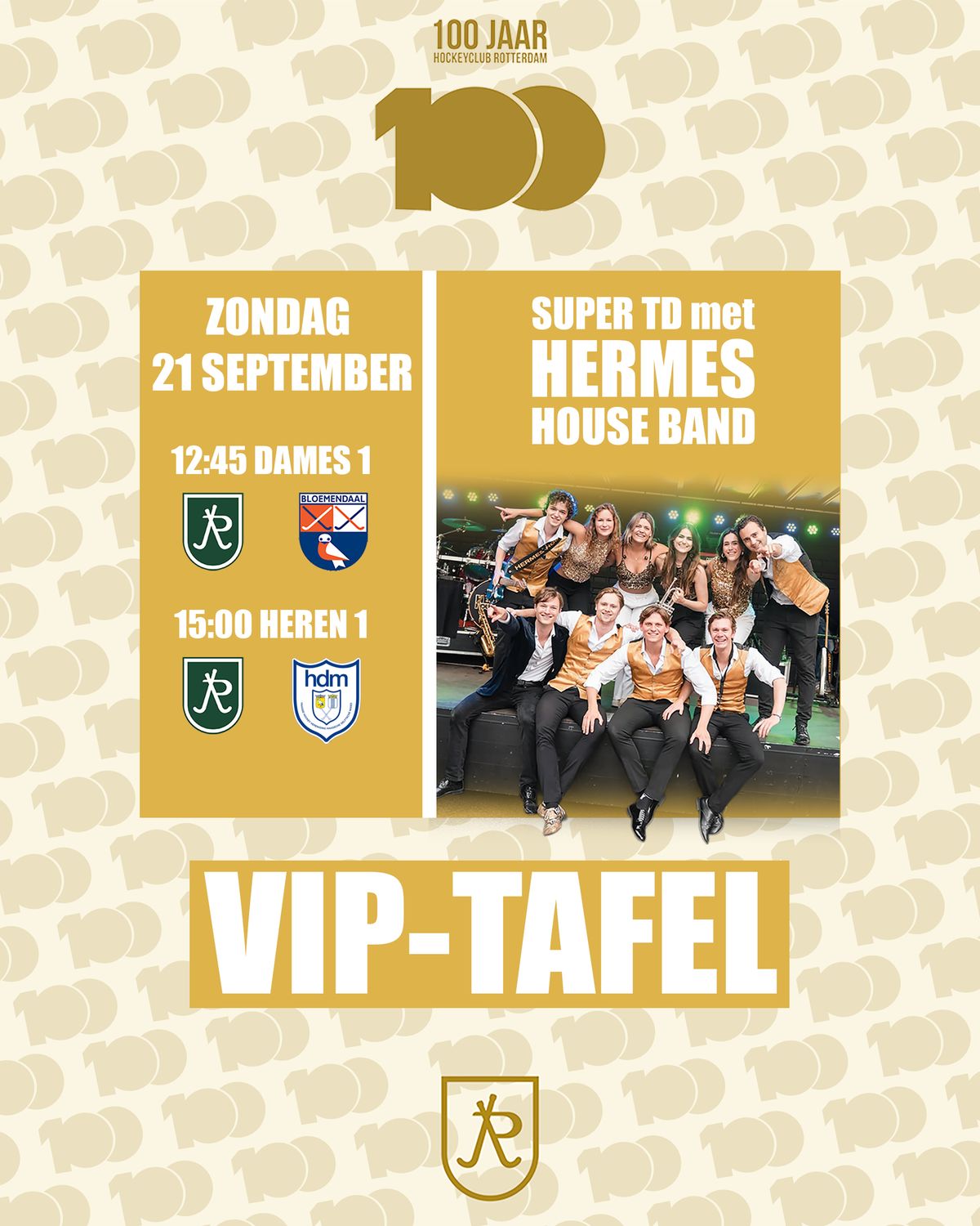 VIP ARRANGEMENT - LUSTRUM TD ZONDAG 21 SEPTEMBER