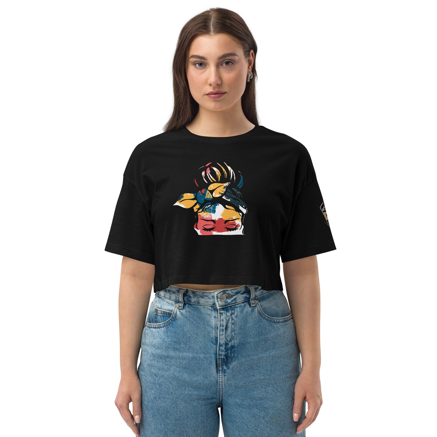 Societal Warrior Loose drop shoulder Crop Top