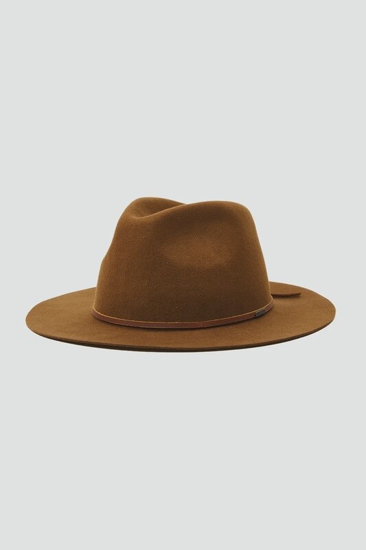 WESLEY PACKABLE FEDORA- COFFEE