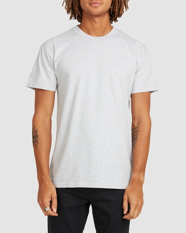 PREMIUM WAVE WASH TEE - LIGHT GREY HEATHER