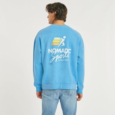 YMCA RELAXED SWEATER - PIGMENT BLUE