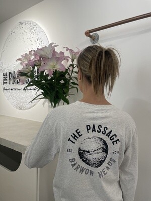 THE PASSAGE BARWON HEADS L/S TEE - SNOW MARLE