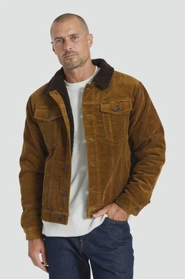 CABLE LINED TRUCKER JACKET - BRASS