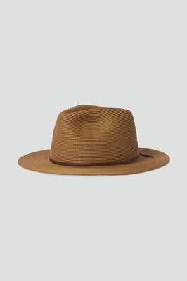 WESLEY STRAW PACKABLE FEDORA - COPPER