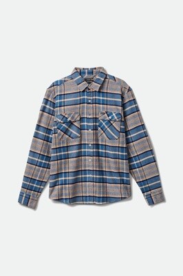 BOWERY STRETCH WR FLANNEL - BLUE HEAVEN/PARADISE ORANGE/OFF WHITE