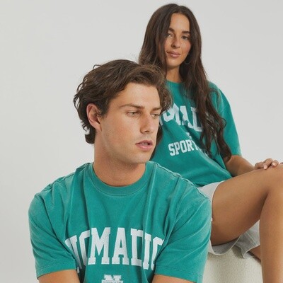 SPORTS DEPARTMENT RELAXED TEE - PIGMENT ANTIQUE GREEN