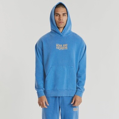TOURNAMENT RELAXED HOODED SWEATER - PIGMENT PALACE BLUE
