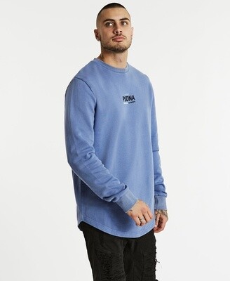 SUPERIOR DUAL CURVED SWEATER - DUSTY BLUE