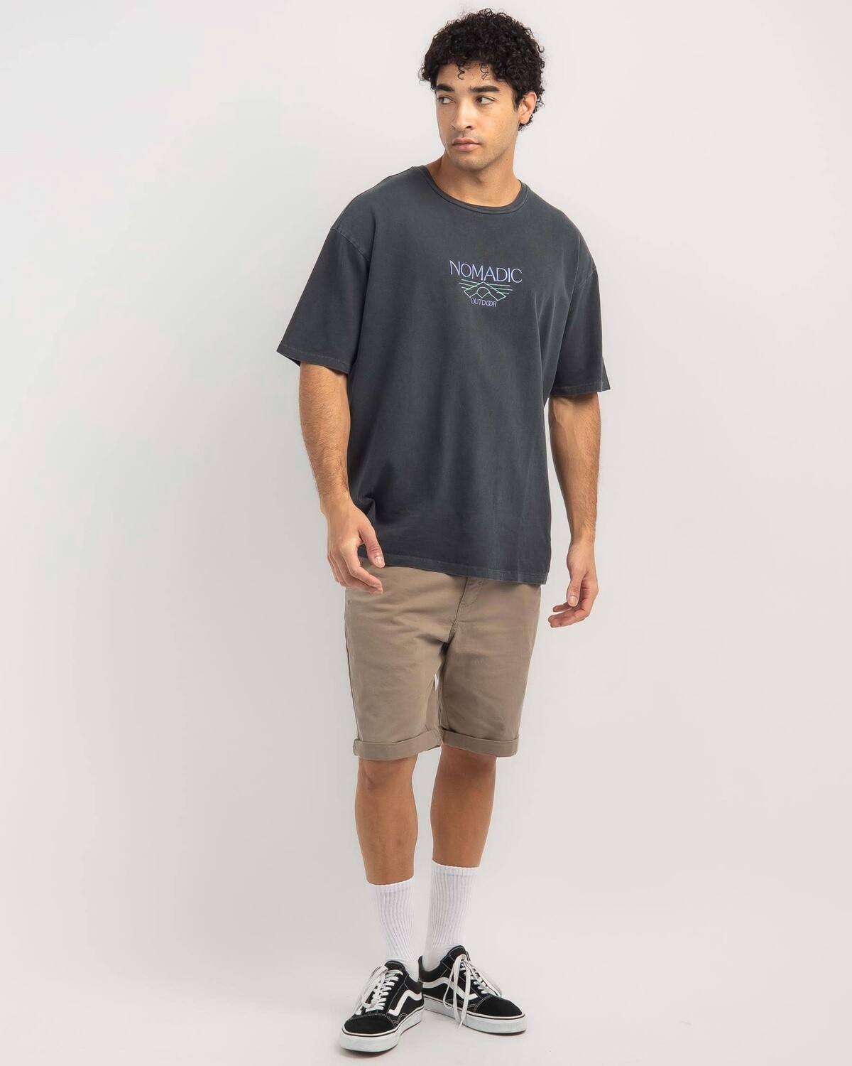 SOUTHPORT BOX FIT TEE - PIGMENT ANTHRACITE BLACK