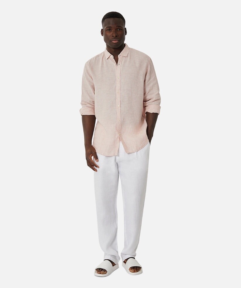 THE TENNYSON LINEN L/S - LT PINK