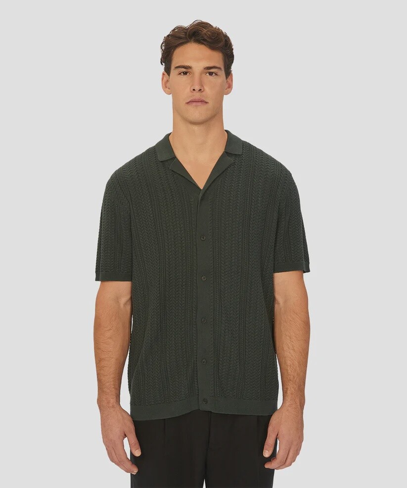 THE ALESSIO S/S SHIRT - PINE, Size: SMALL