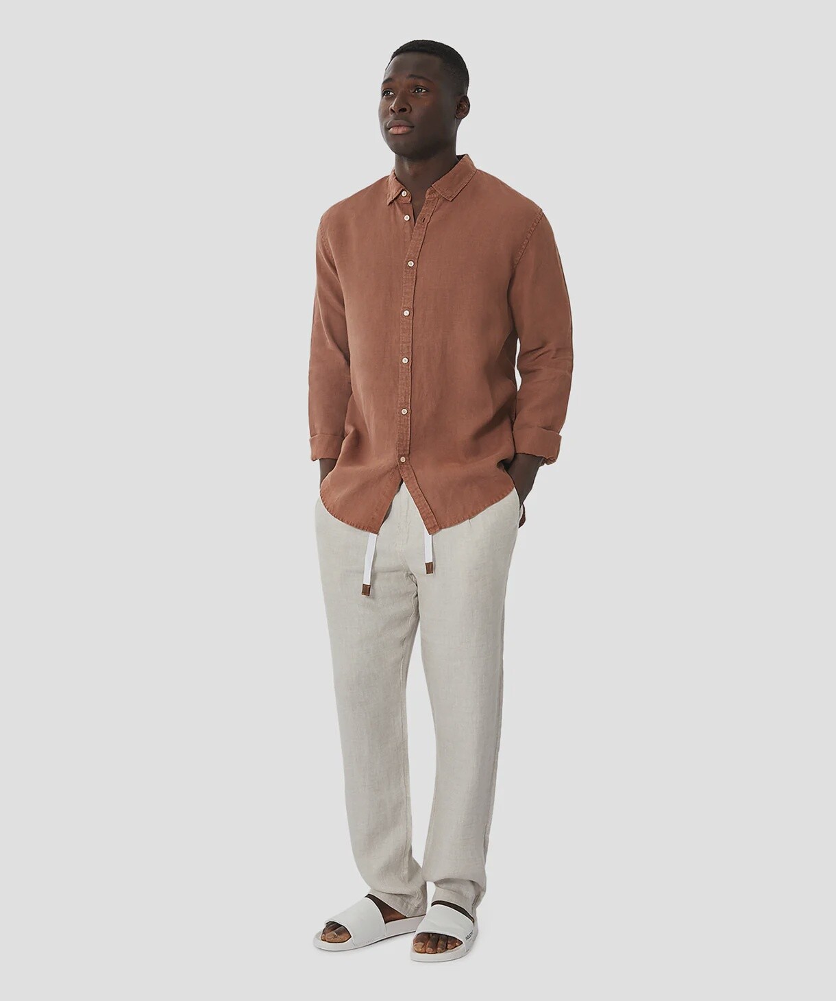 THE TRRINIDAD LINEN L/S - COPPER