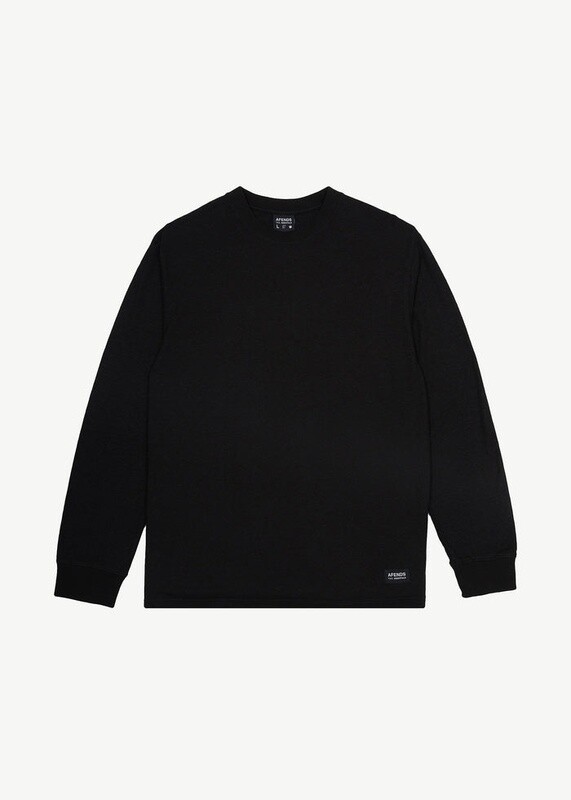 ESSENTIAL - HEMP LONG SLEEVE T-SHIRT - BLACK