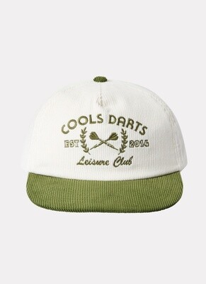 DARTS CAP - WHITE/GREEN CORD