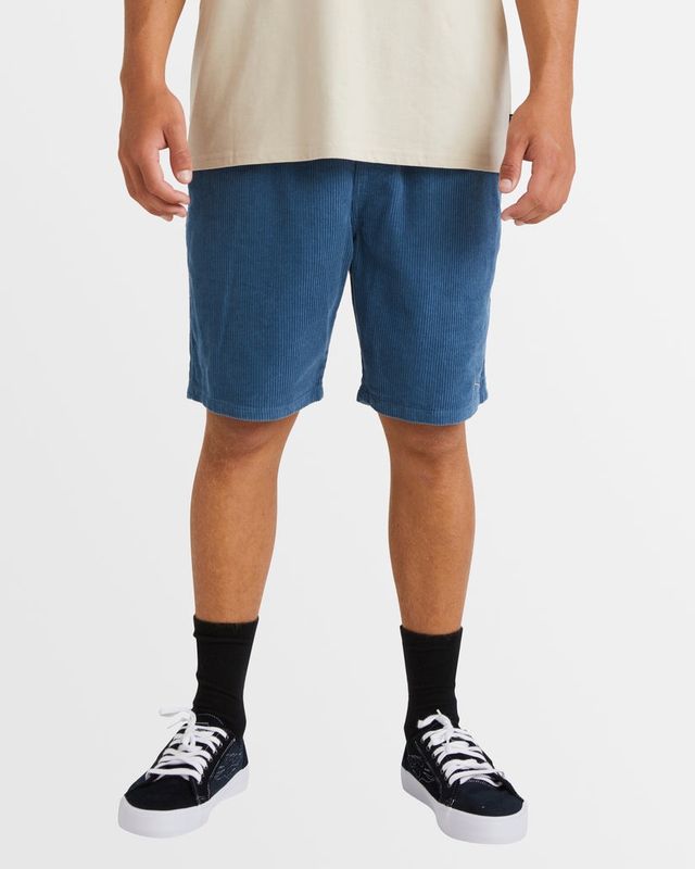 LARRY CORD SHORTS - SMOKE BLUE