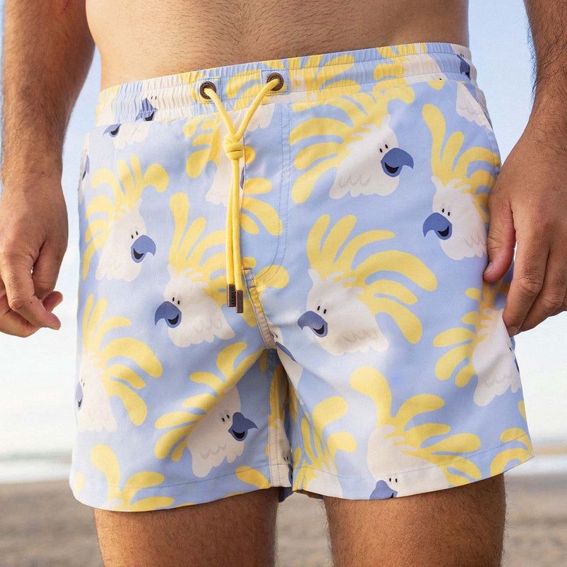 HAPPY COCKY SWIM SHORTS