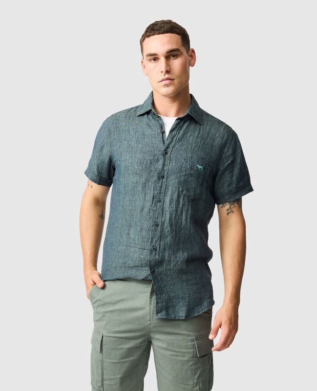 CATHEDRAL COVE SPORTS FIT SHIRT - ASH