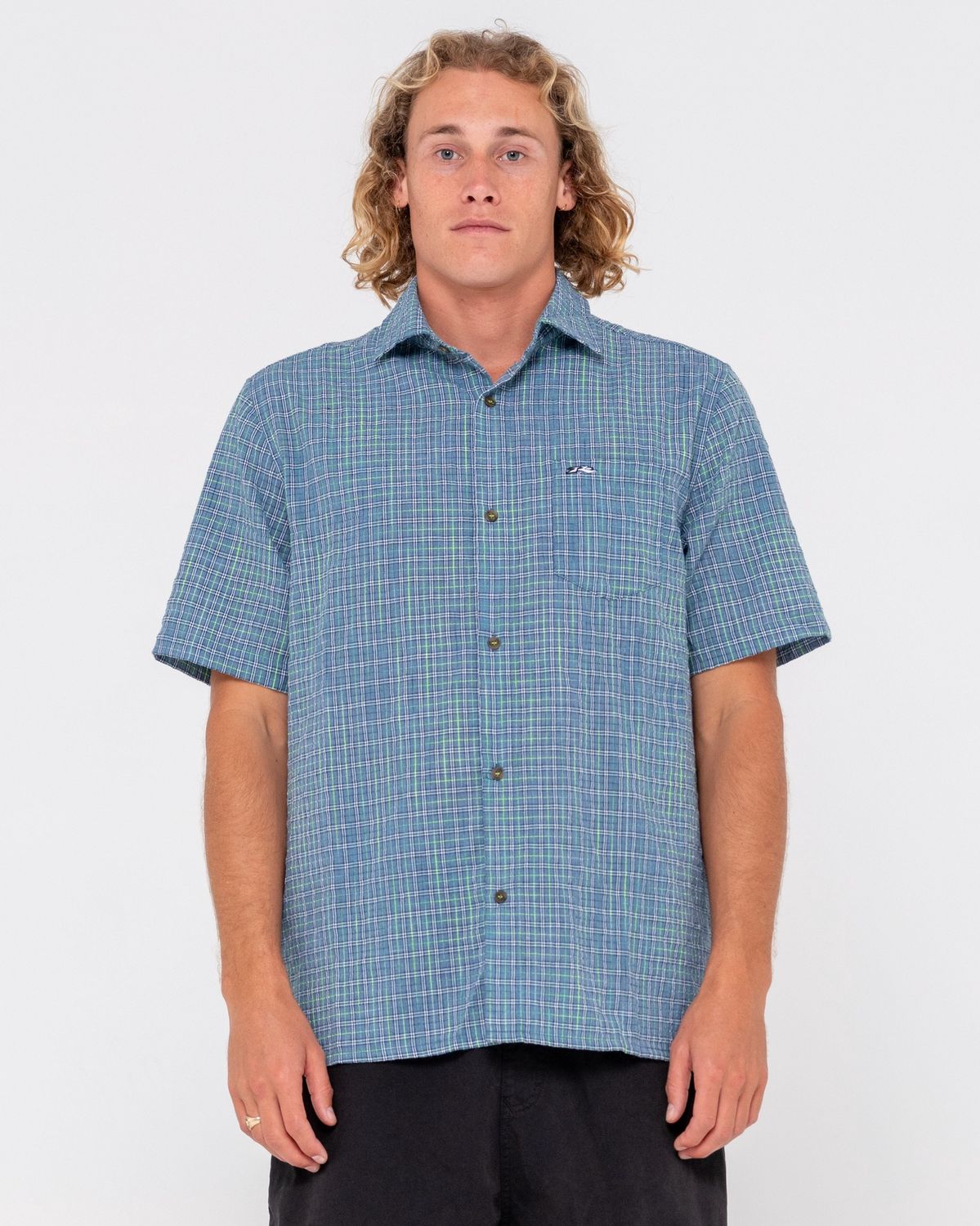 DATSUN DROP S/S SHIRT - CHINA BLUE