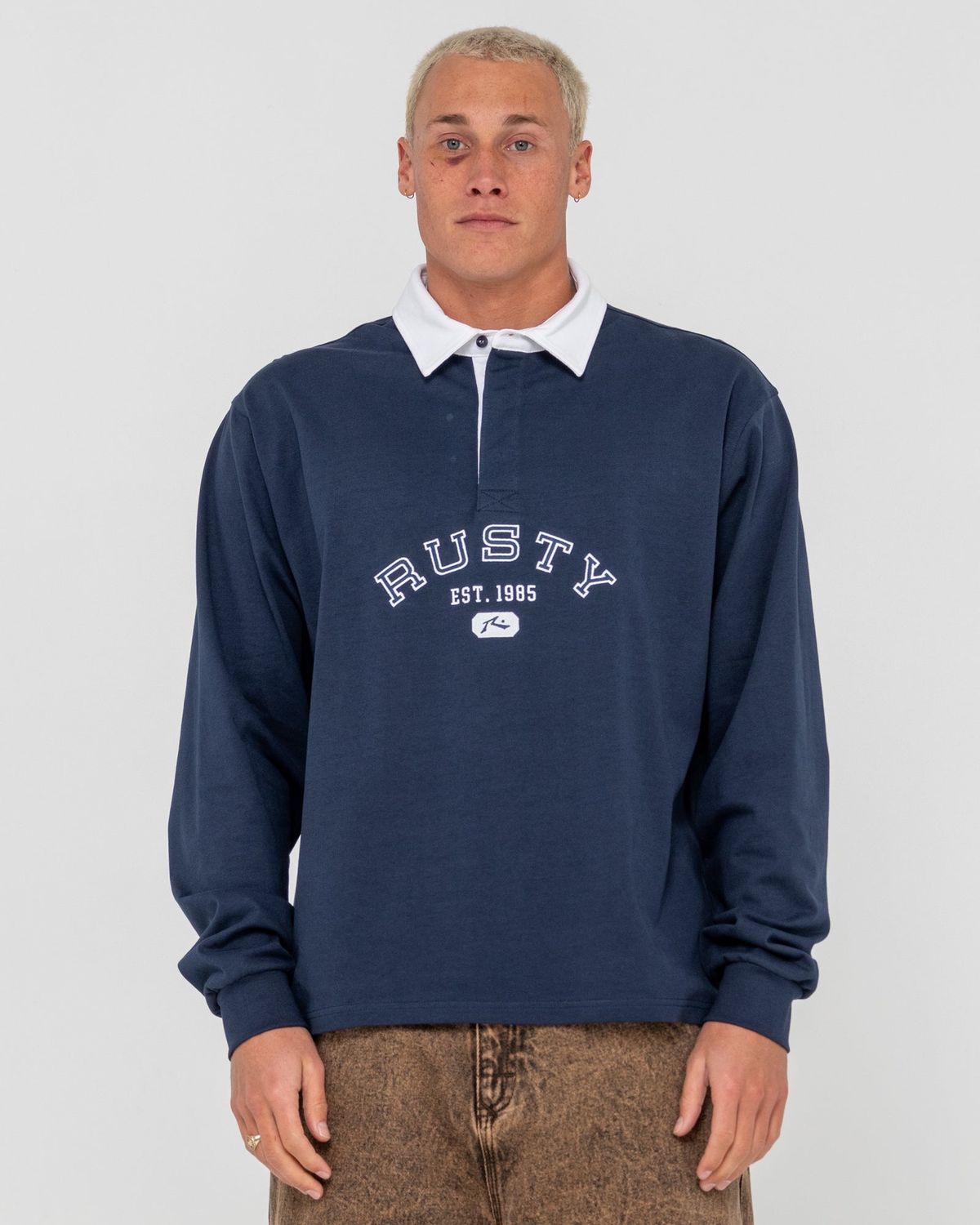 HARVARD LONG SLEEVE RUGBY - NAVY BLUE